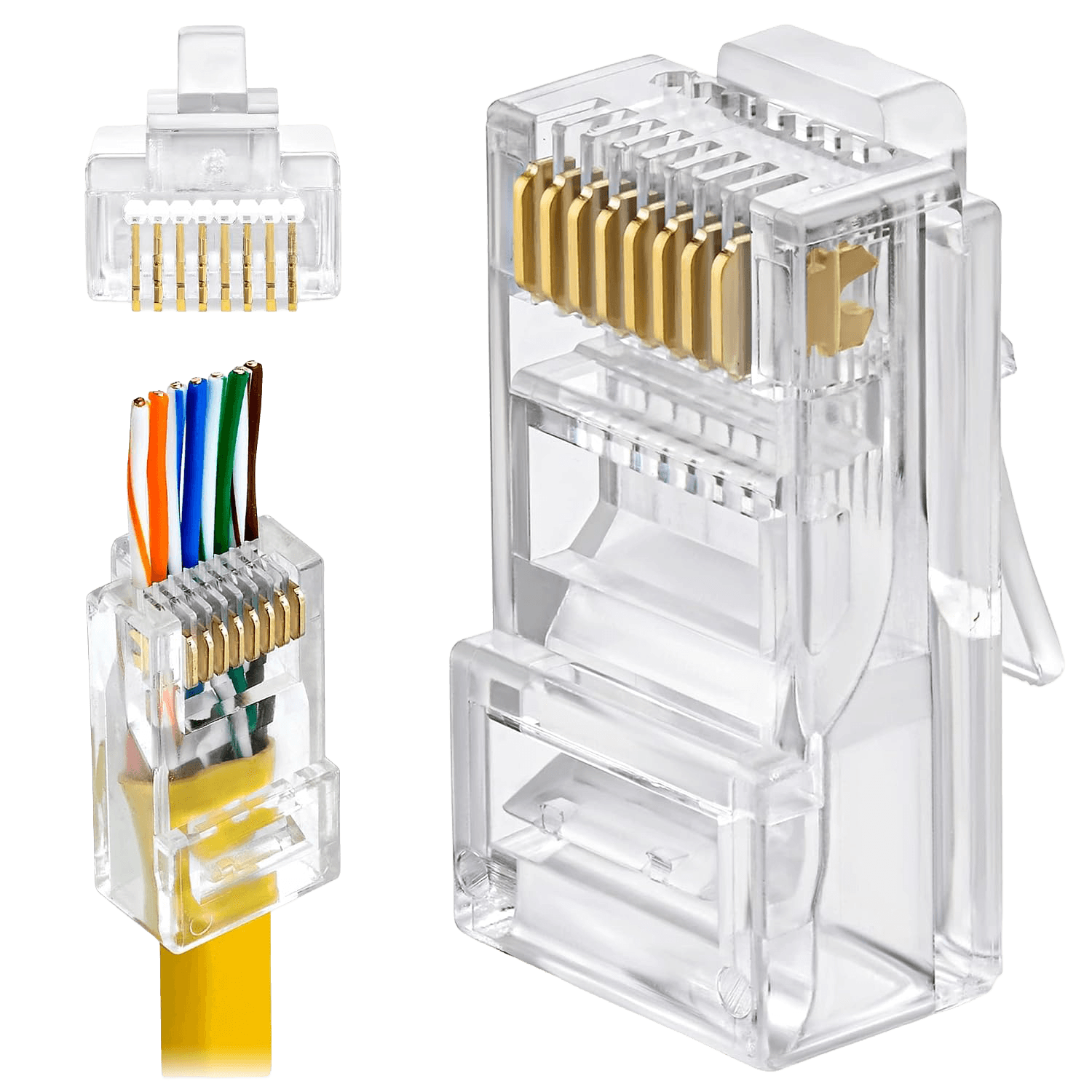 GTZ RJ-45 Cat5e Pass Through 100pc view 1