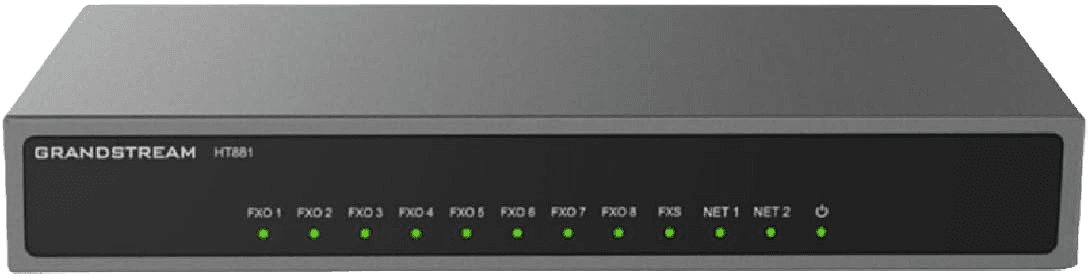 Grandstream HT881, 8 FXO, 1 FXS, 2 GigE PoE NAT Router view 1