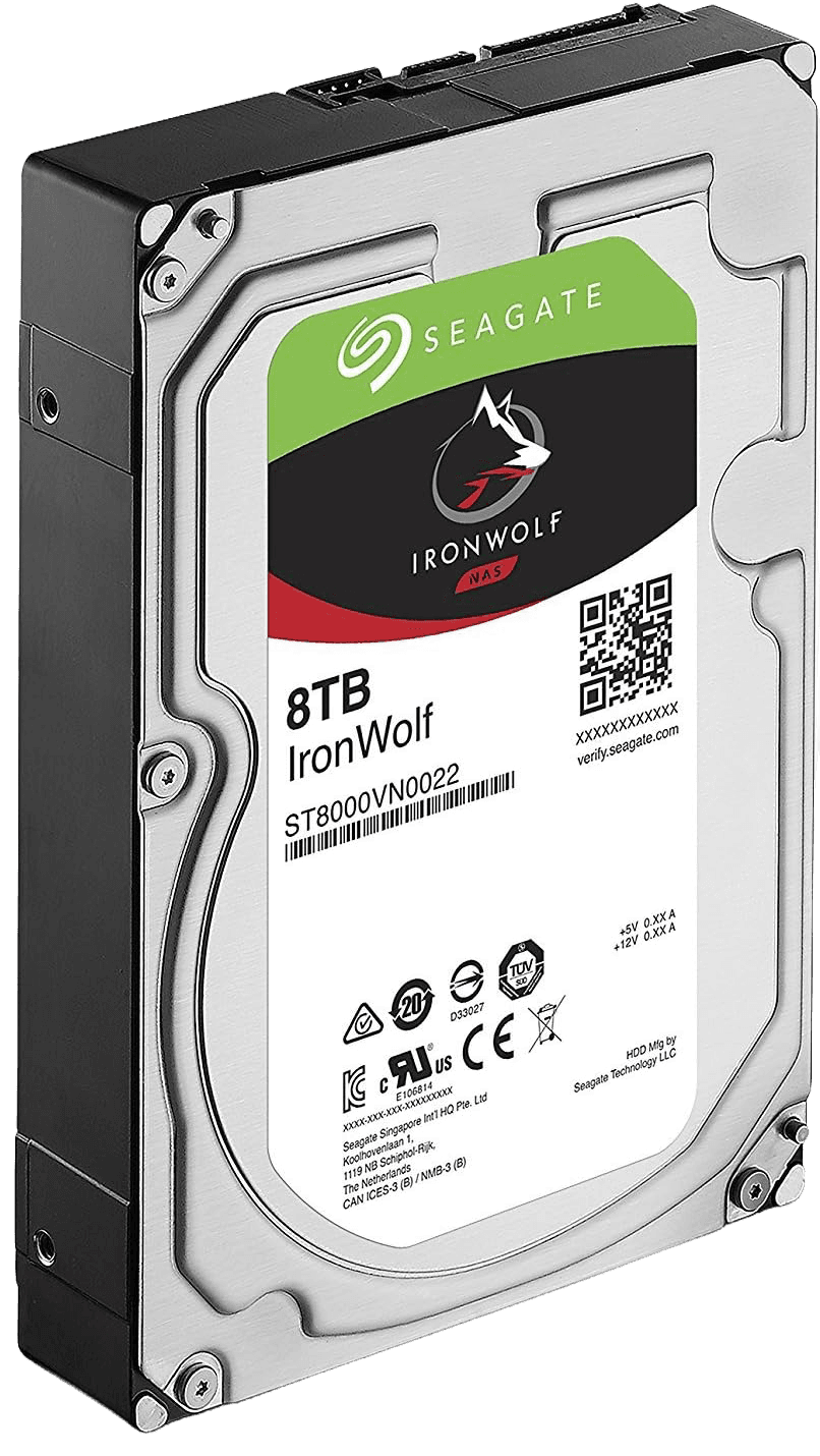 Green 8TB Seagate ironwolf view 2