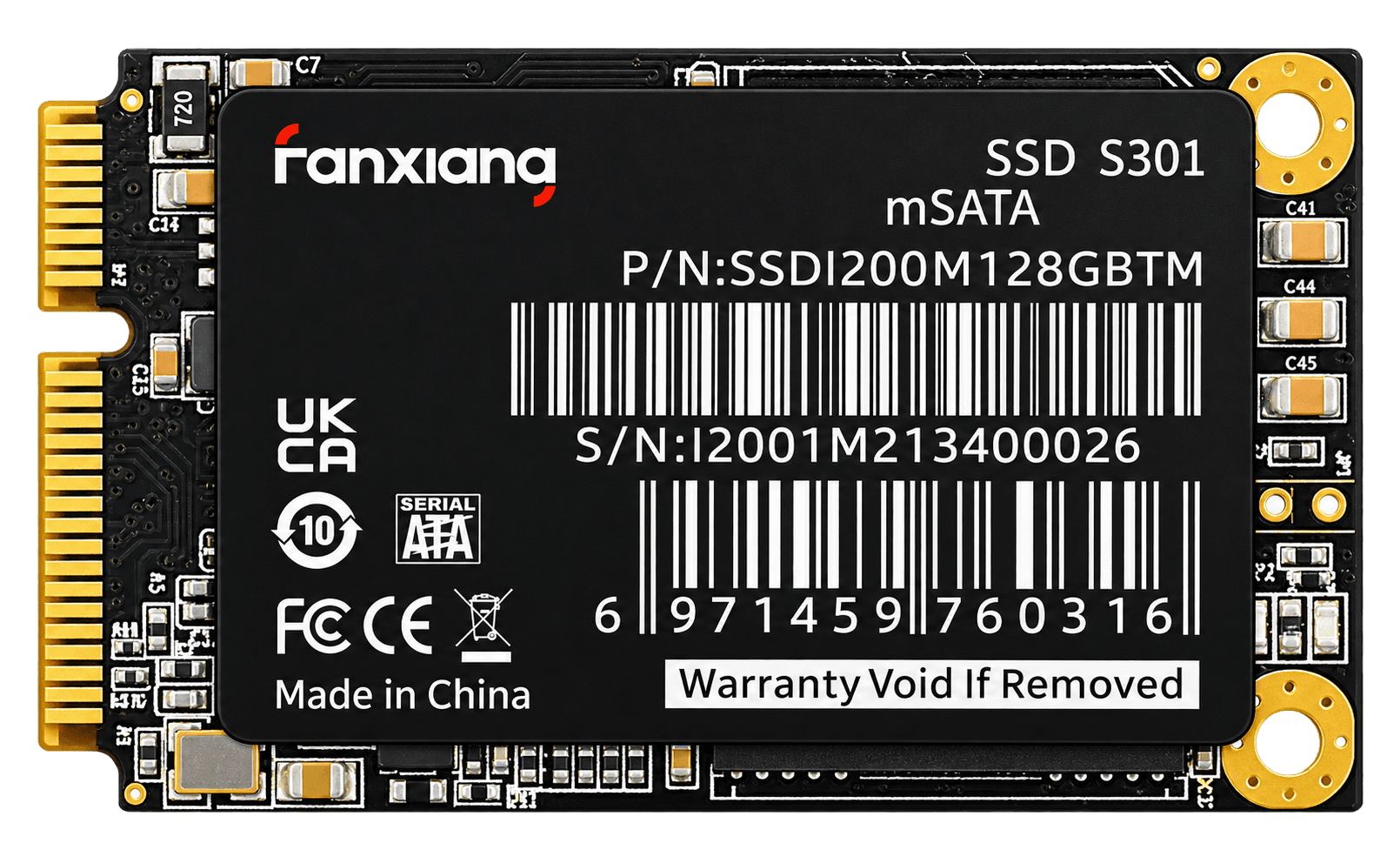 Fanxiang S301 128GB mSATA SSD view 1