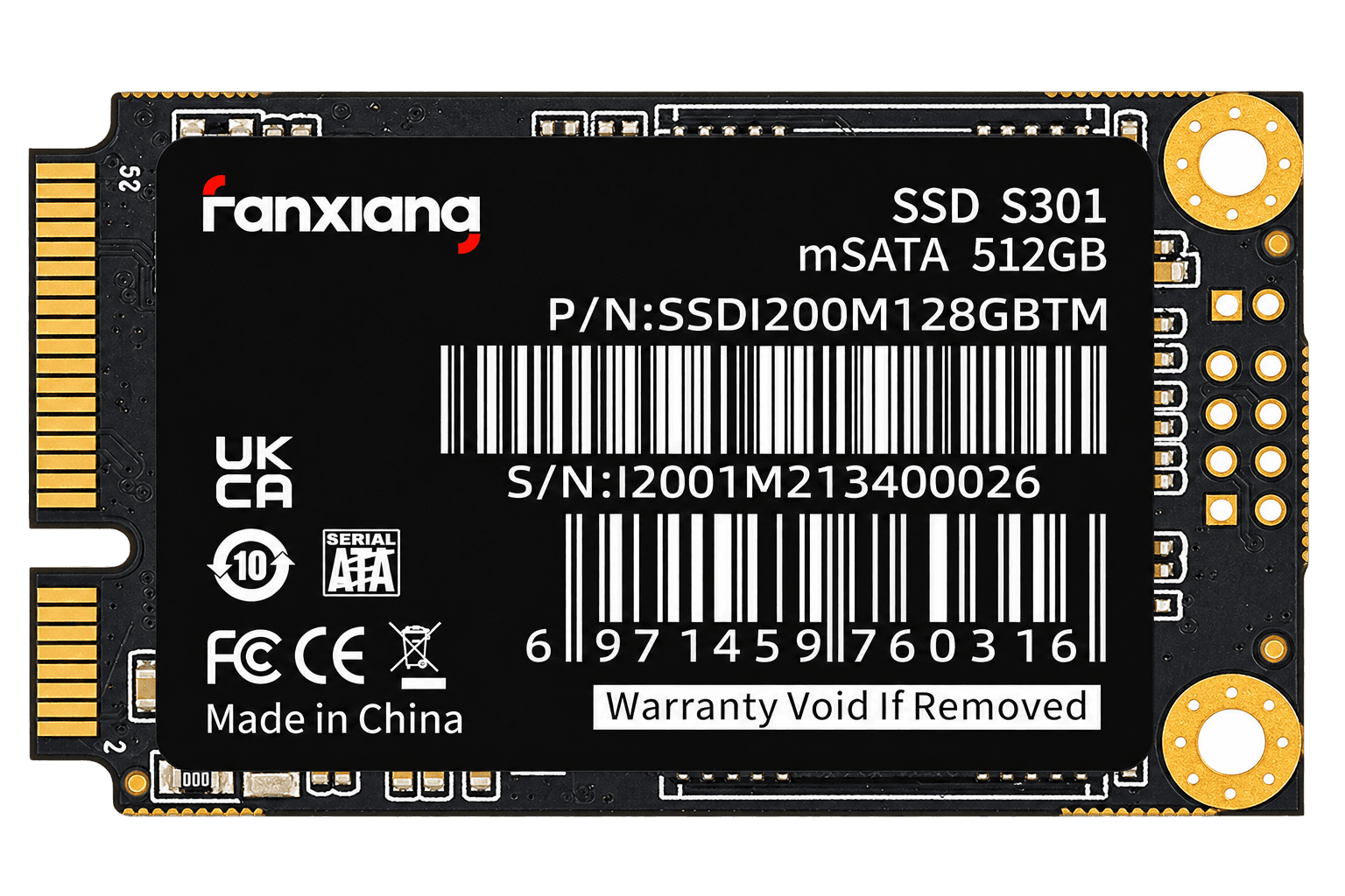 Fanxiang S301 512GB mSATA SSD view 1