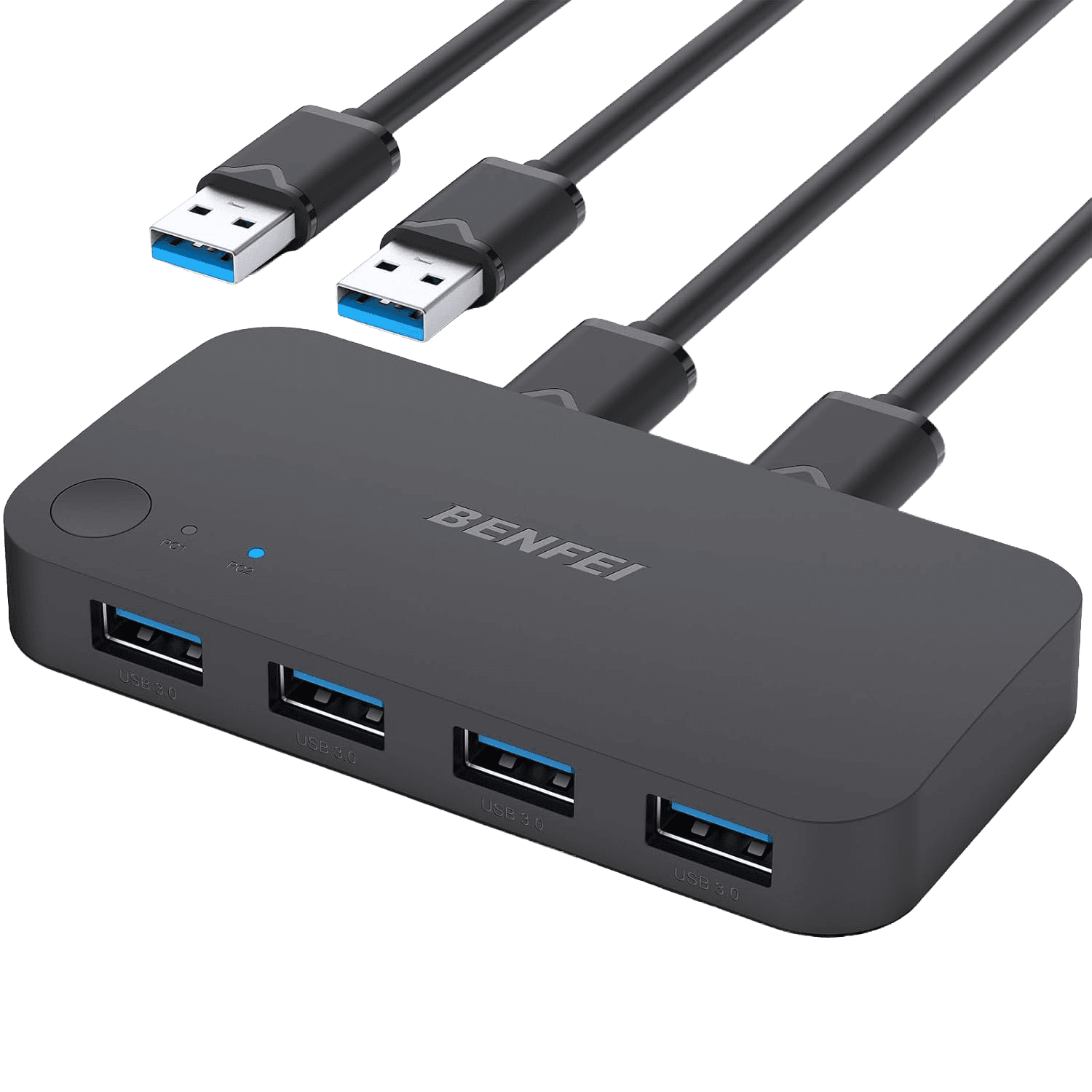 Benfei USB 3.0 Switch KVM Share 4 USB Devices Across 2 PC view 1