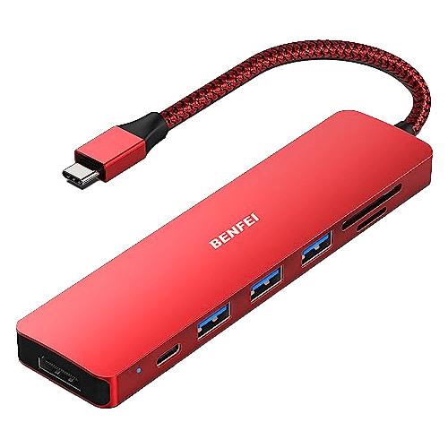 Benfei 7 in 1 USB C RED