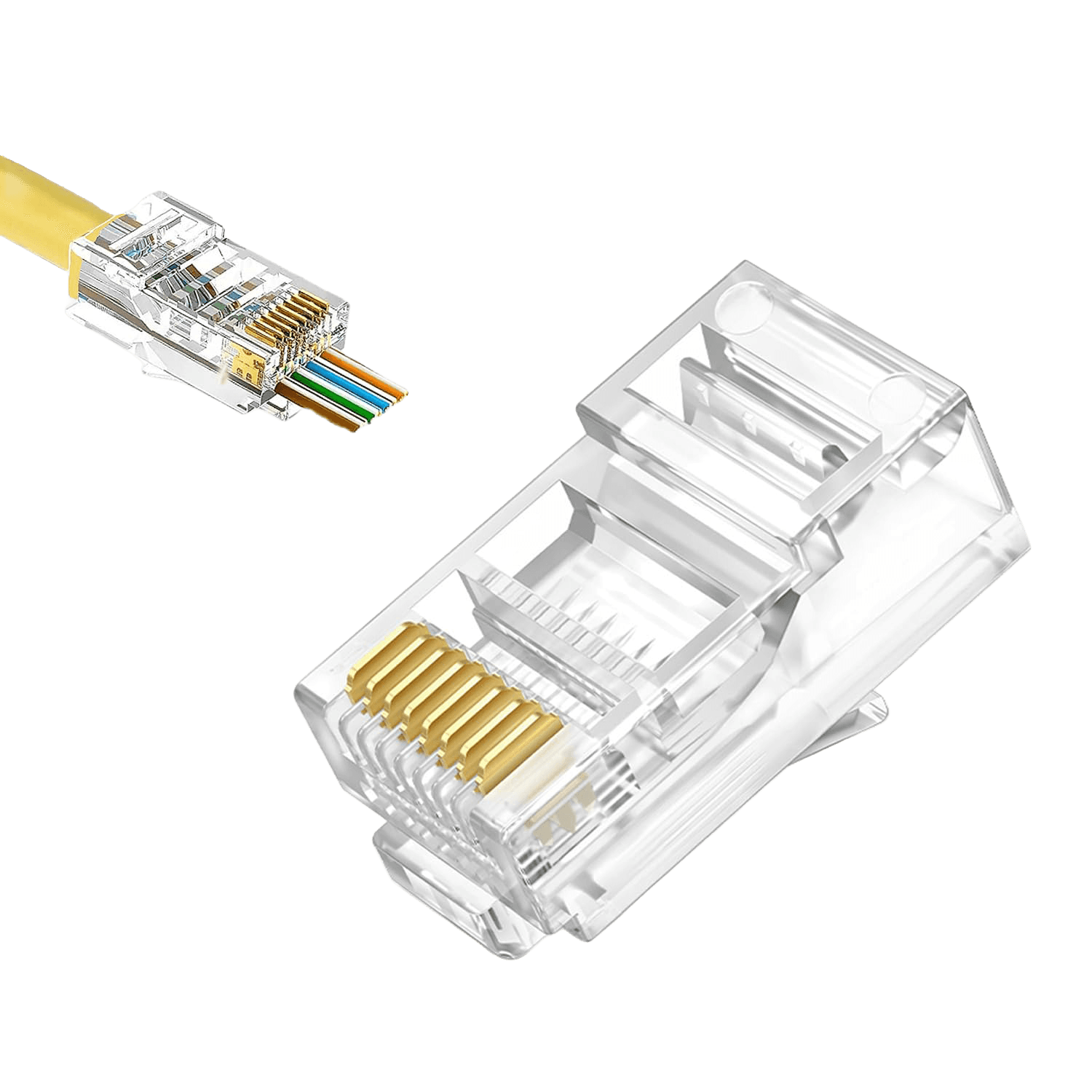 Awishwell RJ-45 Cat5e Pass Through Connectors
