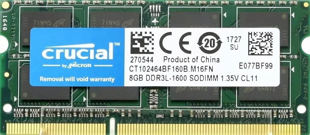 Crucial 8GB DDR3 - 1600MHz