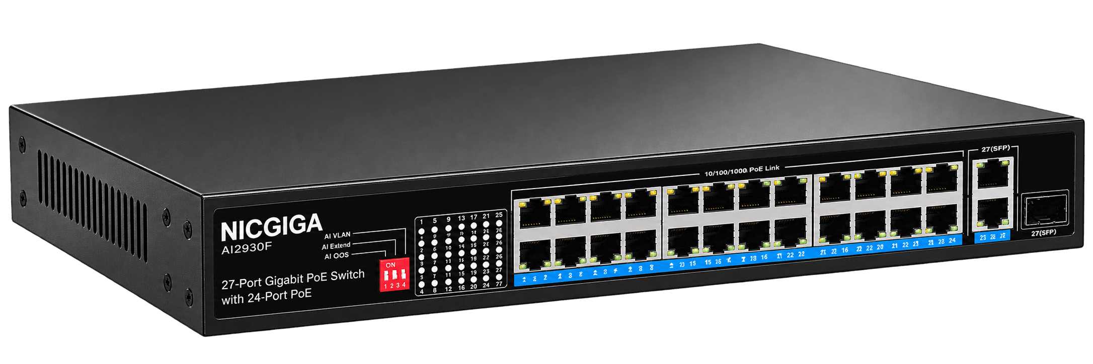 NICGIGA 24-Port Gigabit PoE Switch